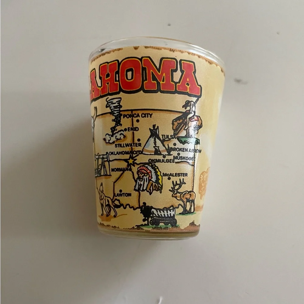 Oklahoma Souvenir Vintage Shot Glass